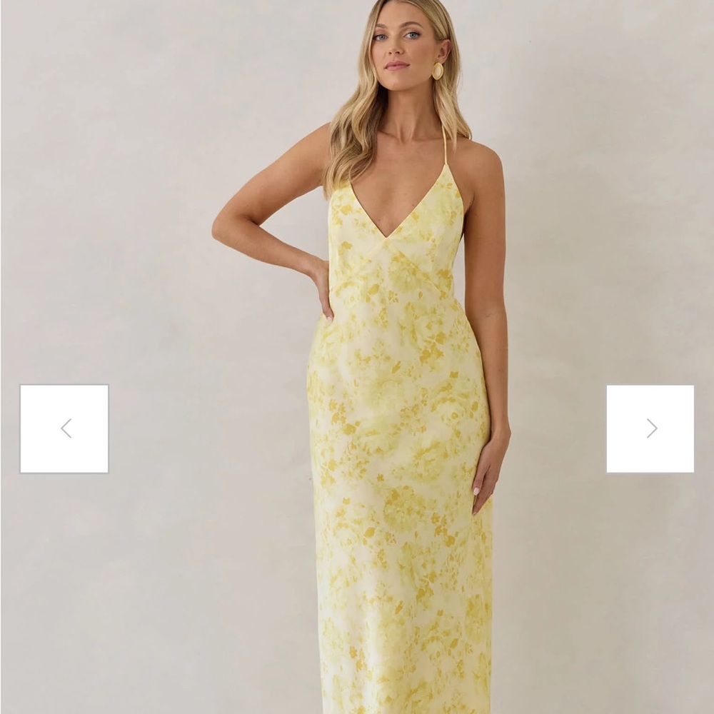 Yellow Floral Slip Dress